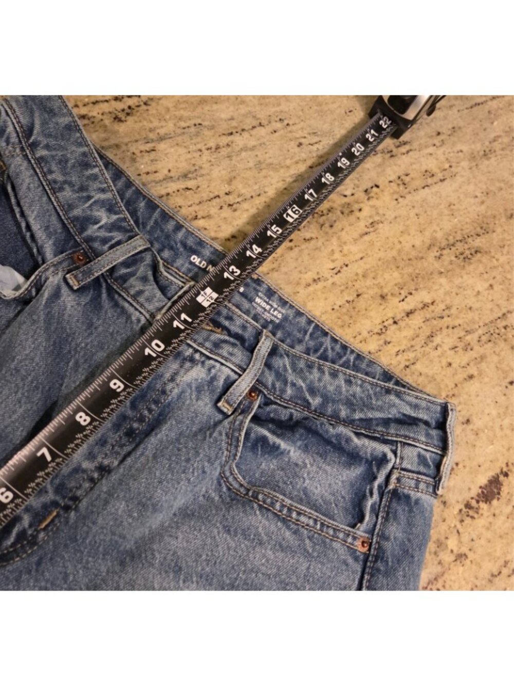 Old Navy Womens Jeans 8 Wide Leg Extra High Rise Mackenzie Blue 30x29" - Picture 4 of 14